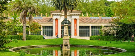 マドリードの王立植物園の景観