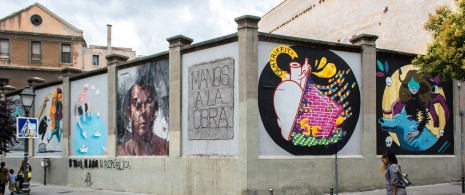 The walls of LaTabacalera in Madrid