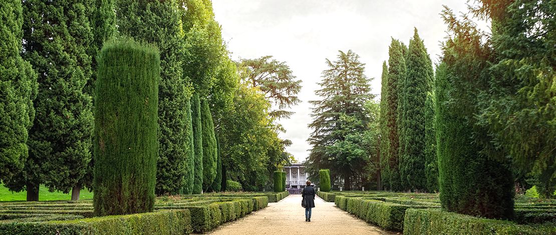 Vue du parc El Capricho, Alameda de Osuna Vue du parc El Capricho, Alameda de Osuna