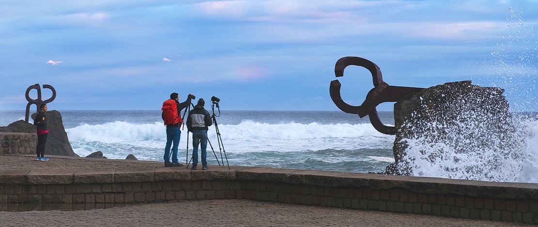 Peine del Viento em San Sebastián, Guipúzcoa (País Basco)