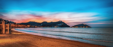 Spiaggia di La Concha a Donostia-San Sebastián (Gipuzkoa, Paesi Baschi)