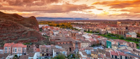 Vista do município de Nájera, La Rioja