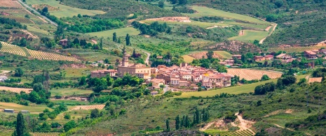 Vista de Salinillas de Buradón en Álava, País Vasco