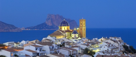 Vista della Chiesa di Nuestra Señora del Consuelo di Altea ad Alicante, Comunità Valenciana