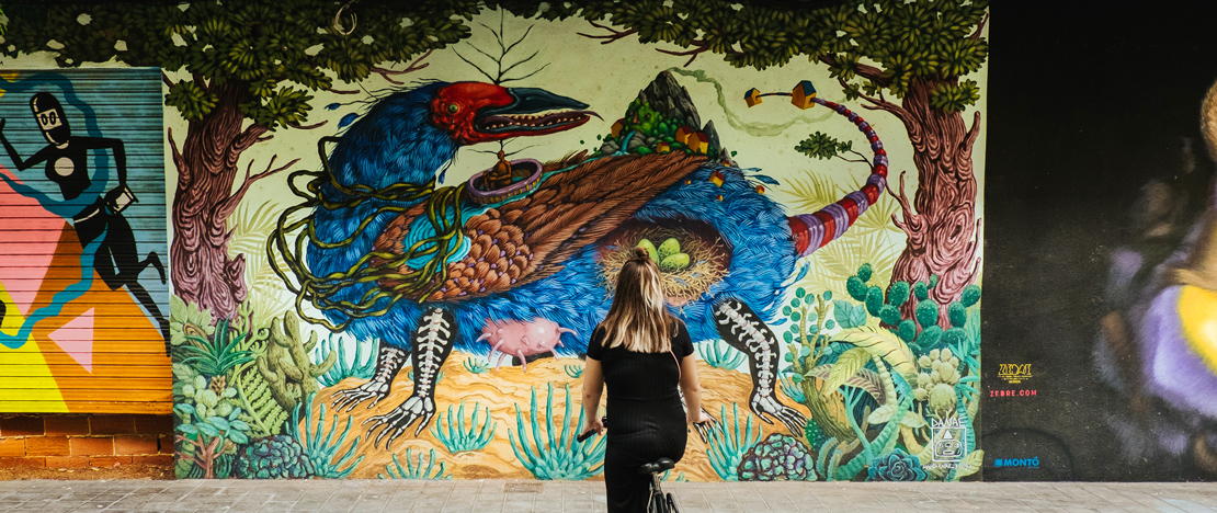 Particolare del murale della città di Valencia, Comunità Valenciana