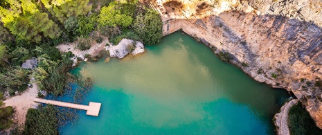 Charco Azul à Chulilla, Communauté Valencienne
