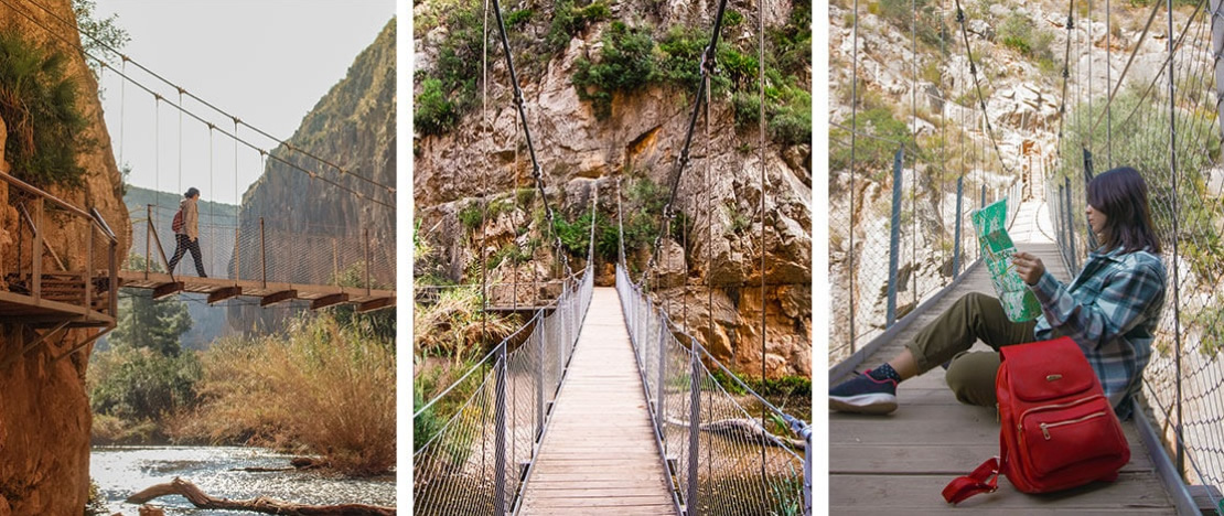Images of the hanging bridges over the river Turia, near Chulilla, Valencia, Region of Valencia Images of the hanging bridges over the river Turia, near Chulilla, Valencia, Region of Valencia