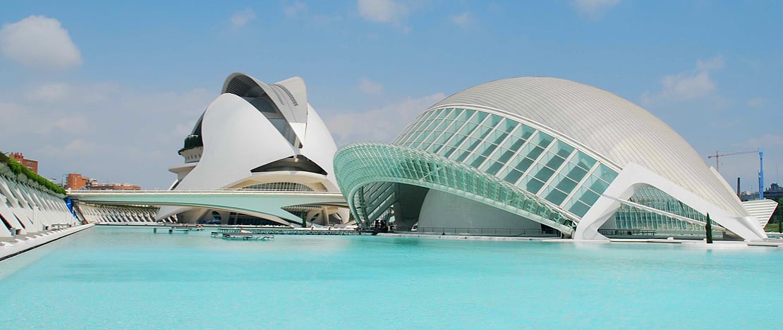 Vista da Cidade das Artes e das Ciências em Valência, Comunidade Valenciana