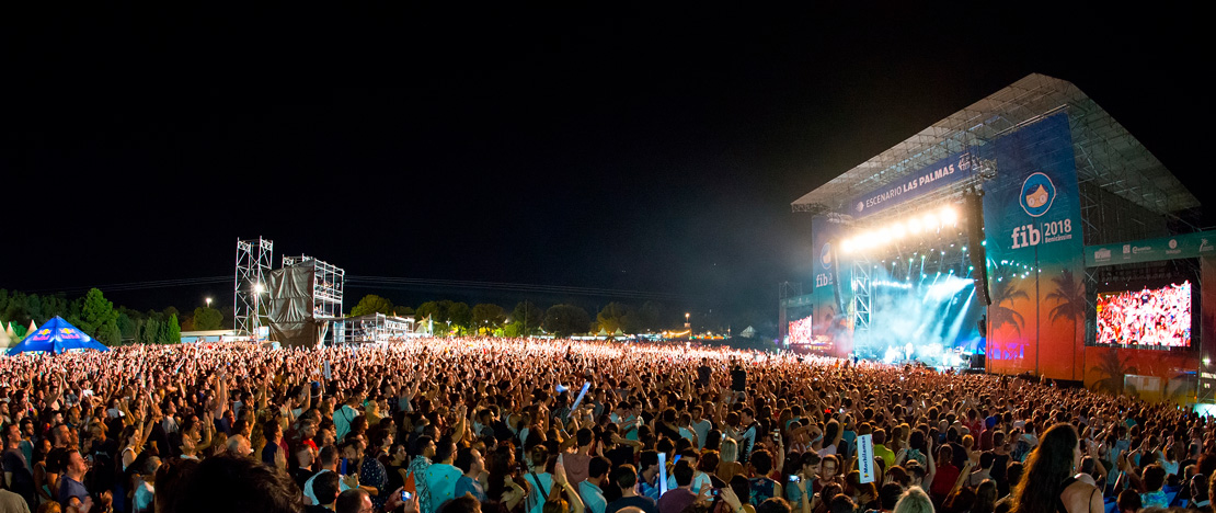 General view of concert at the International Festival of Benicàssim (FIB), in Castellón, region of Valencia General view of concert at the International Festival of Benicàssim (FIB), in Castellón, region of Valencia