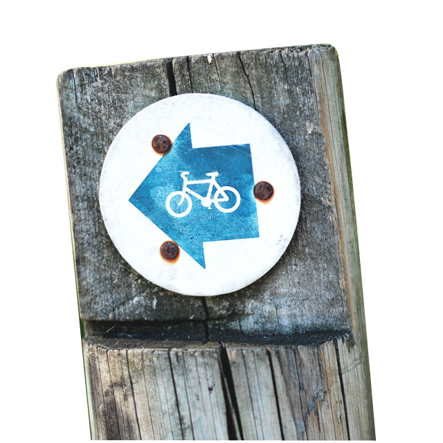 Schild für Fahrradfahrer 