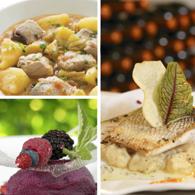 Gastronomy collage of the Basque Country.