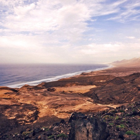 Vista de Cofete, em Fuerteventura