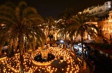 Noche de velas, plaza de Vejer de la Frontera