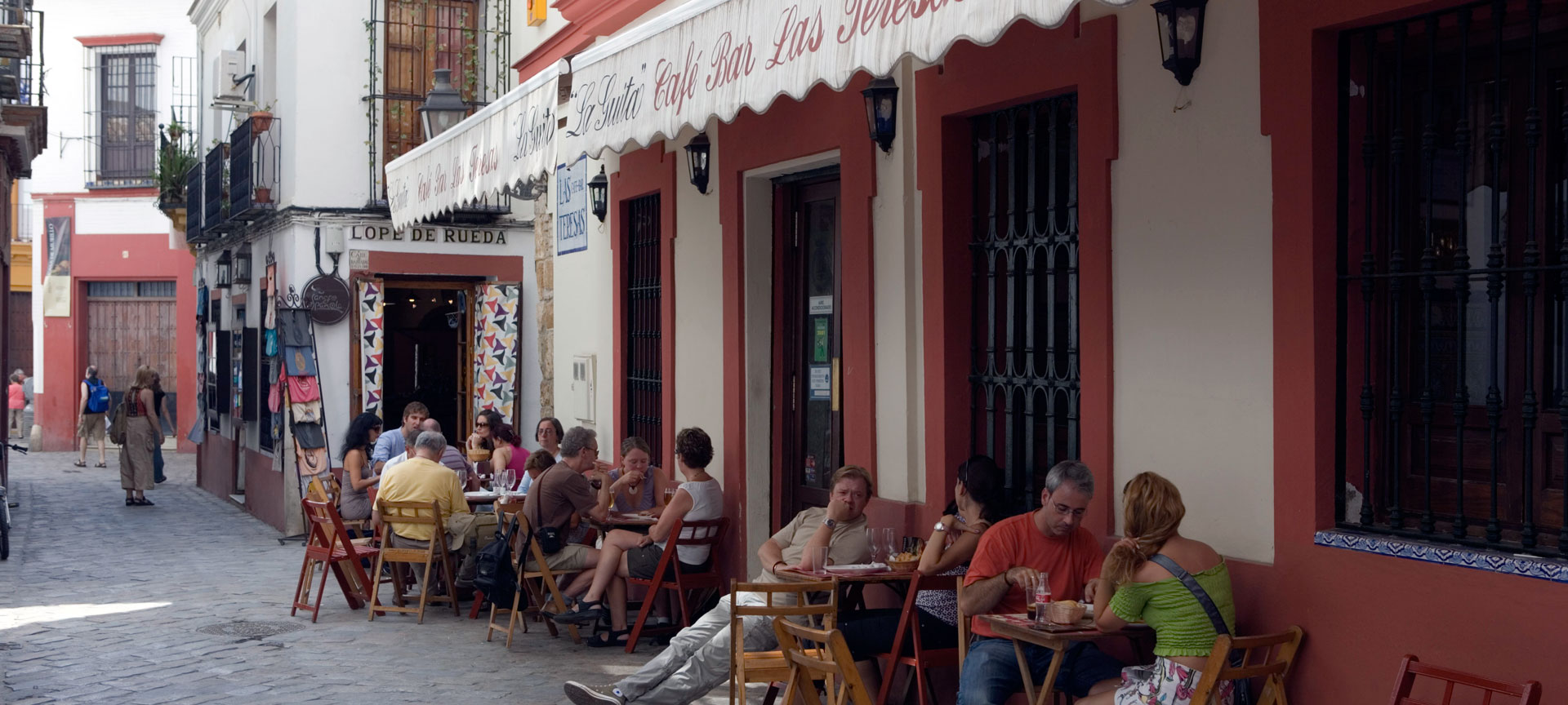 Terraces in the Santa Cruz quarter, Seville Terraces in the Santa Cruz quarter, Seville