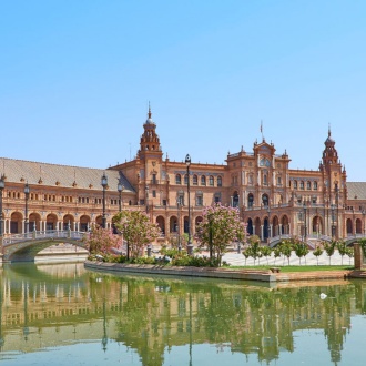 View of Plaza de España in Seville