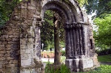 Romanesque arch in San Francisco Park Oviedo
