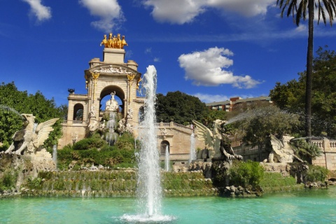 Waterfall in Ciudadela Park, Barcelona