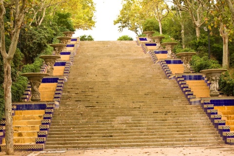 モンジュイック公園の階段、バルセロナ