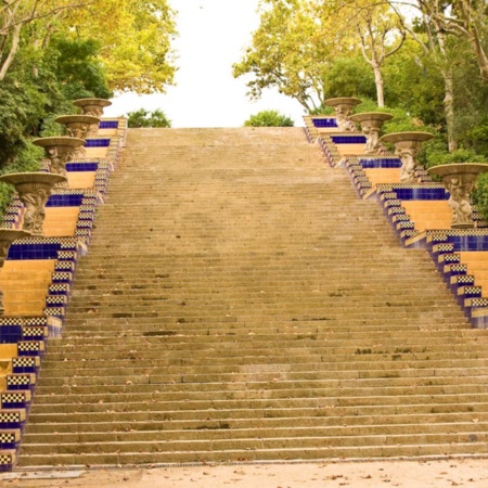 Escaleras en el Parque de Montjuic, Barcelona