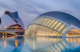 Vista noctura de la Ciudad de las Artes y las Ciencias, Valencia