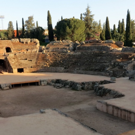 Vista general del Anfiteatro de Mérida