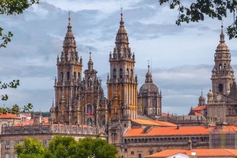 Vista da Catedral de Santiago de Compostela