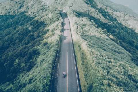 Motorbike on the motorway