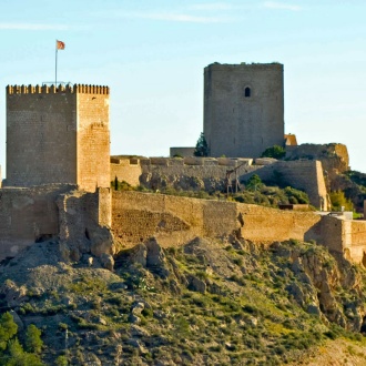 Widok ogólny na zamek w Lorce
