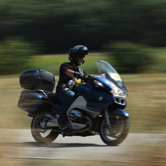 Motorradfahrer unterwegs