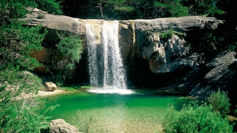 Waterfall in the Sierra de Guara