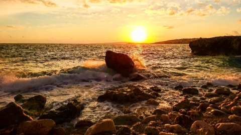Mar de Maiorca na hora do pôr do sol