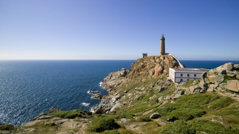 Leuchtturm am Cabo Villano. Costa da Morte, A Coruña