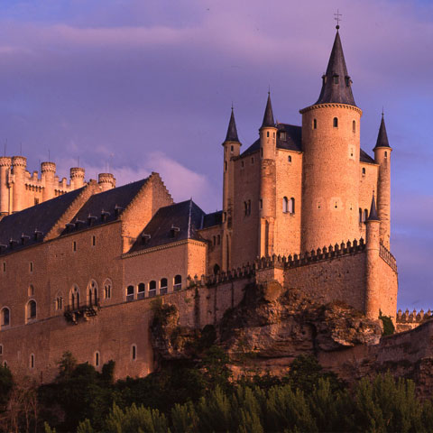 Blick auf den Alcázar von Segovia