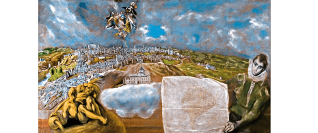 Vue et plan de Tolède. Le Greco. Huile sur toile 132 x 228 cm