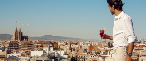 Terrasse des Hotels Majestic in Barcelona