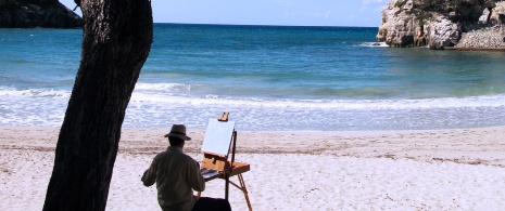 Painting outdoors, Menorca