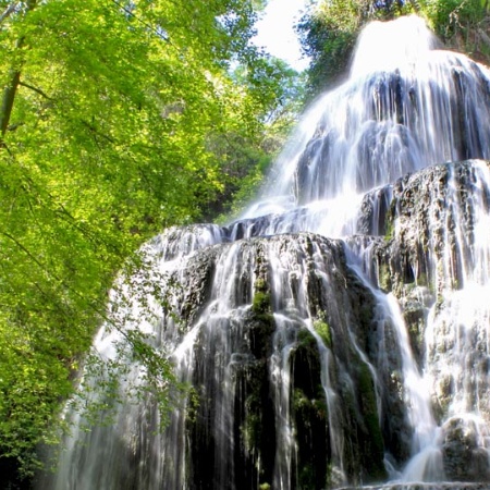 Trinidad Waterfall in the Monasterio de Piedra Nature Reserve, Aragón.